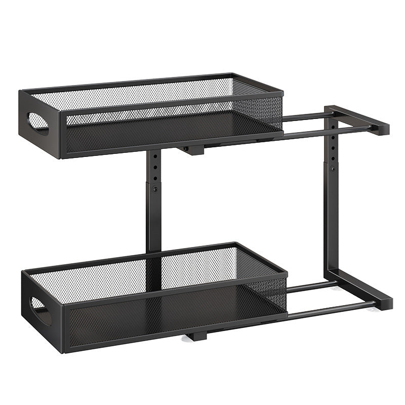 Pull-out Double-layer Storage Rack Jar