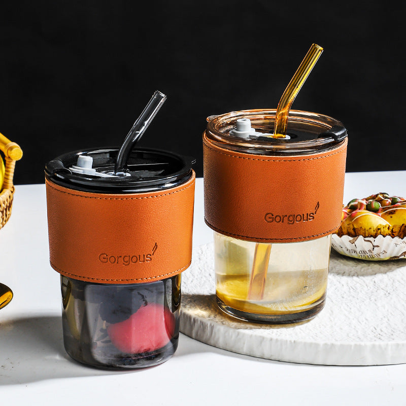 Mini Bamboo Glass Coffee Cup