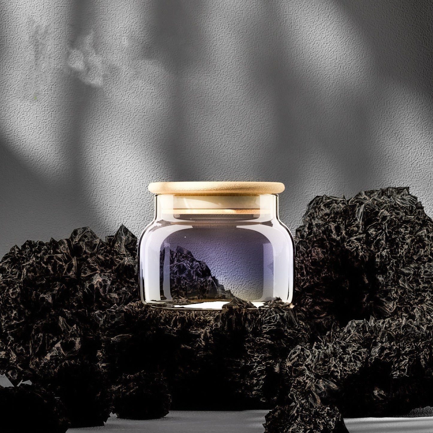 High Borosilicate Glass Bamboo Lid Storage Jar
