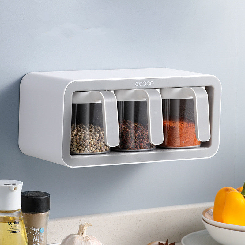 Household Wall-Mounted Kitchen Spice Rack