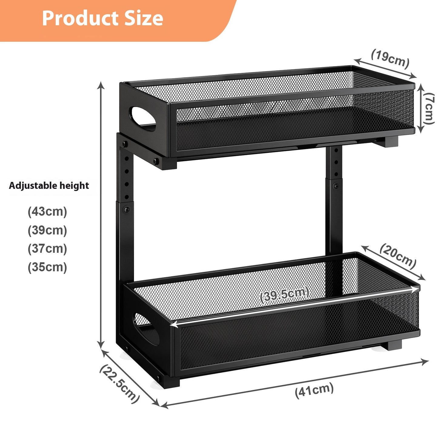 Pull-out Double-layer Storage Rack Jar