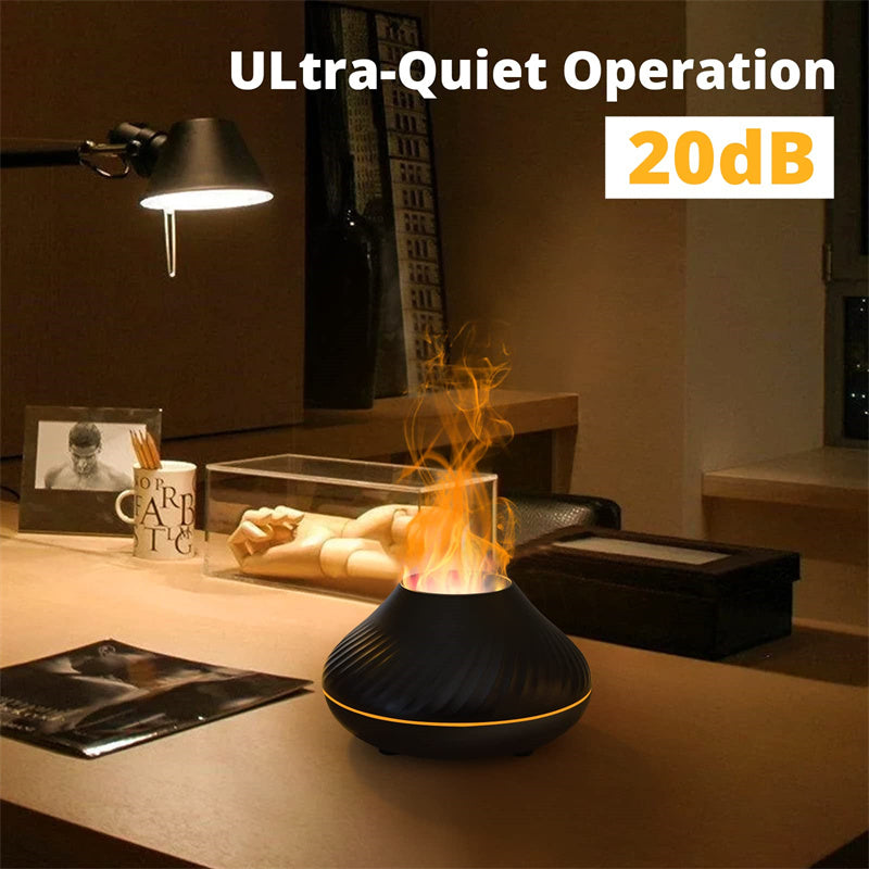 USB Volcanic Flame Aroma Diffuser With Color Light