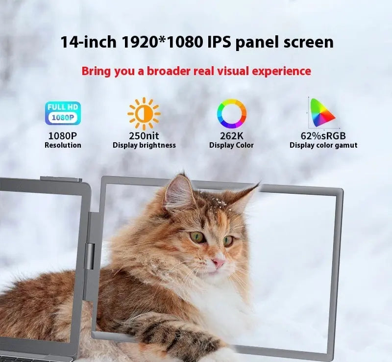 14-inch Portable Dual-screen Laptop With Expansion Screen - My Store