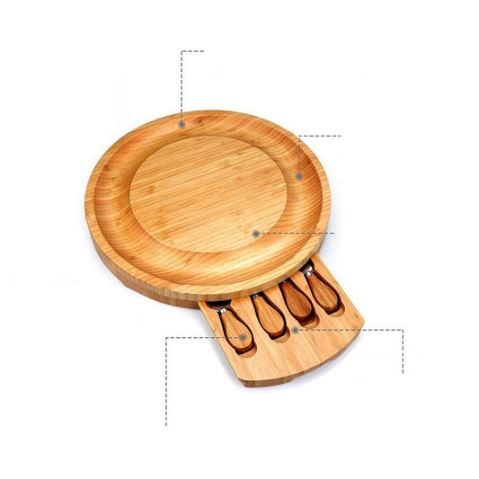 Bamboo Cheese Knife Plate Set
