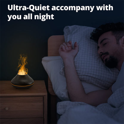 USB Volcanic Flame Aroma Diffuser With Color Light
