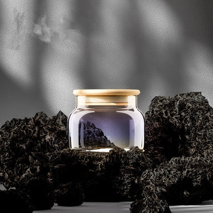High Borosilicate Glass Bamboo Lid Storage Jar