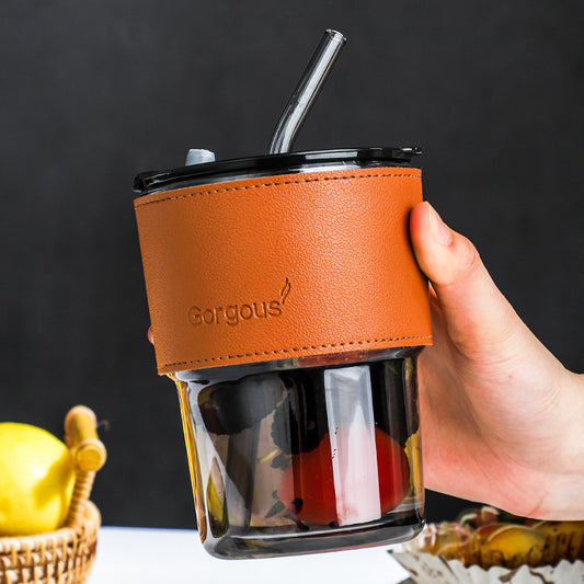 Mini Bamboo Glass Coffee Cup