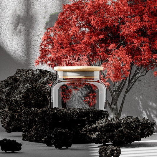 High Borosilicate Glass Bamboo Lid Storage Jar