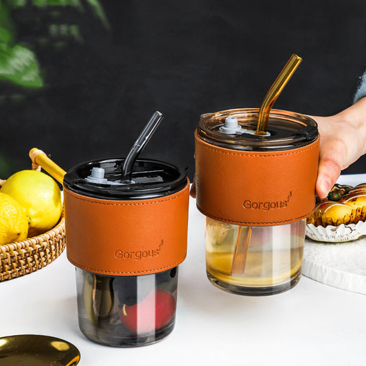 Mini Bamboo Glass Coffee Cup