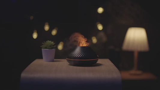 USB Volcanic Flame Aroma Diffuser With Color Light